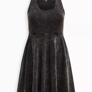 Torrid Black Foxy Skater Mini Dress w/ Pockets Sz 2